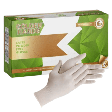 Golden Hands Latex Gloves Powder Free 100's